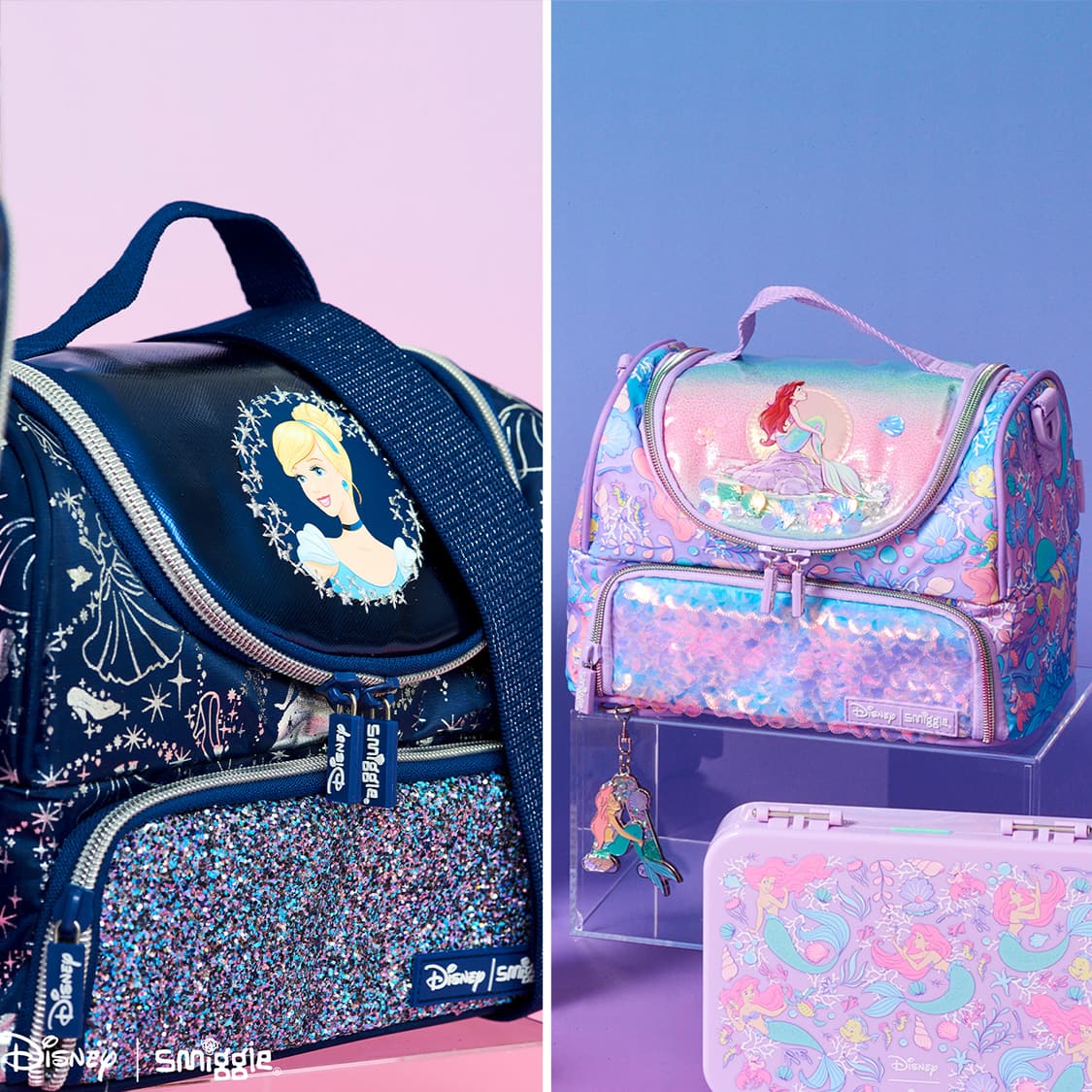 Cinderella backpack and outlet lunchbox