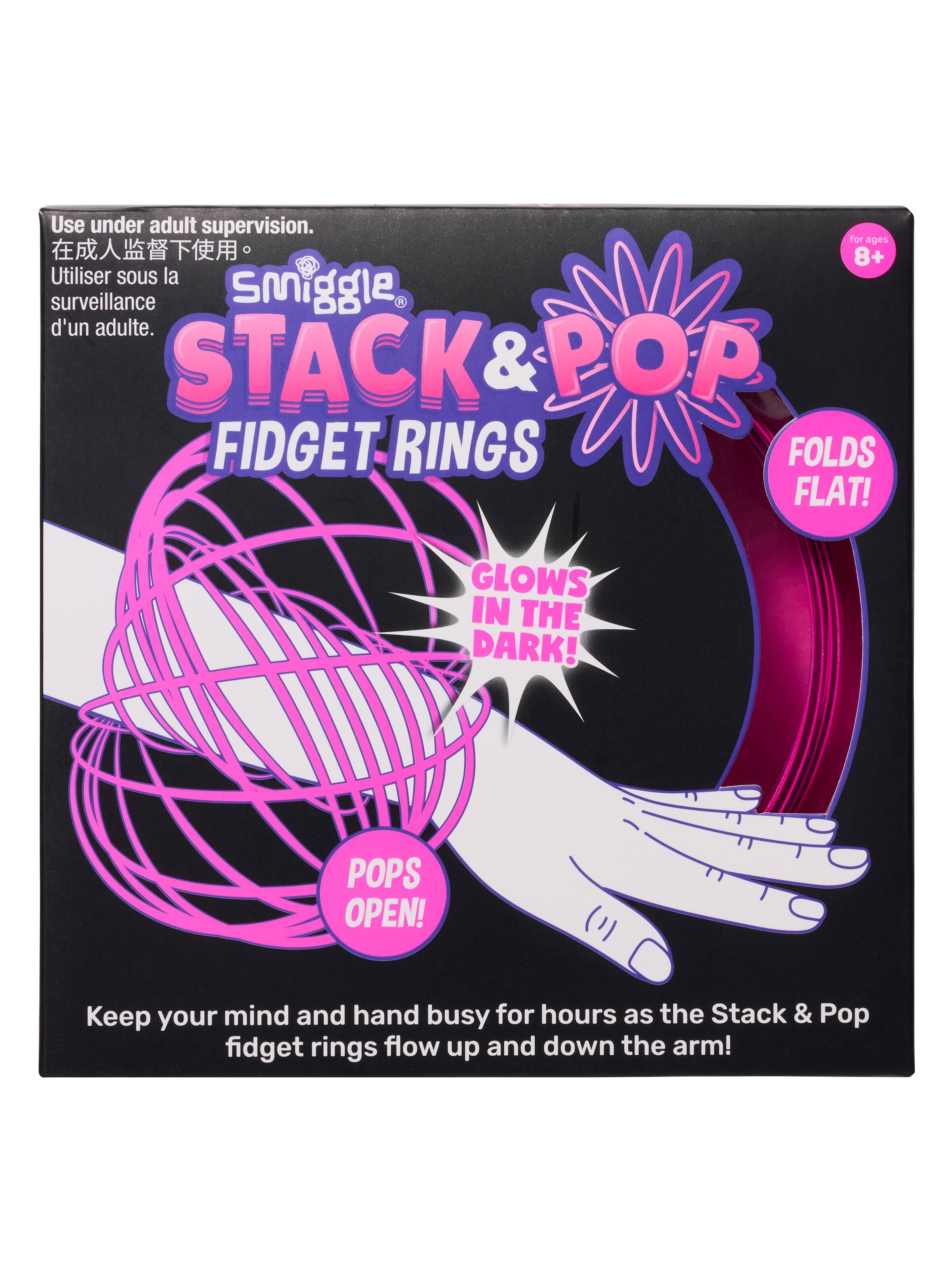Glow In The Dark Stack & Pop Fidget Rings