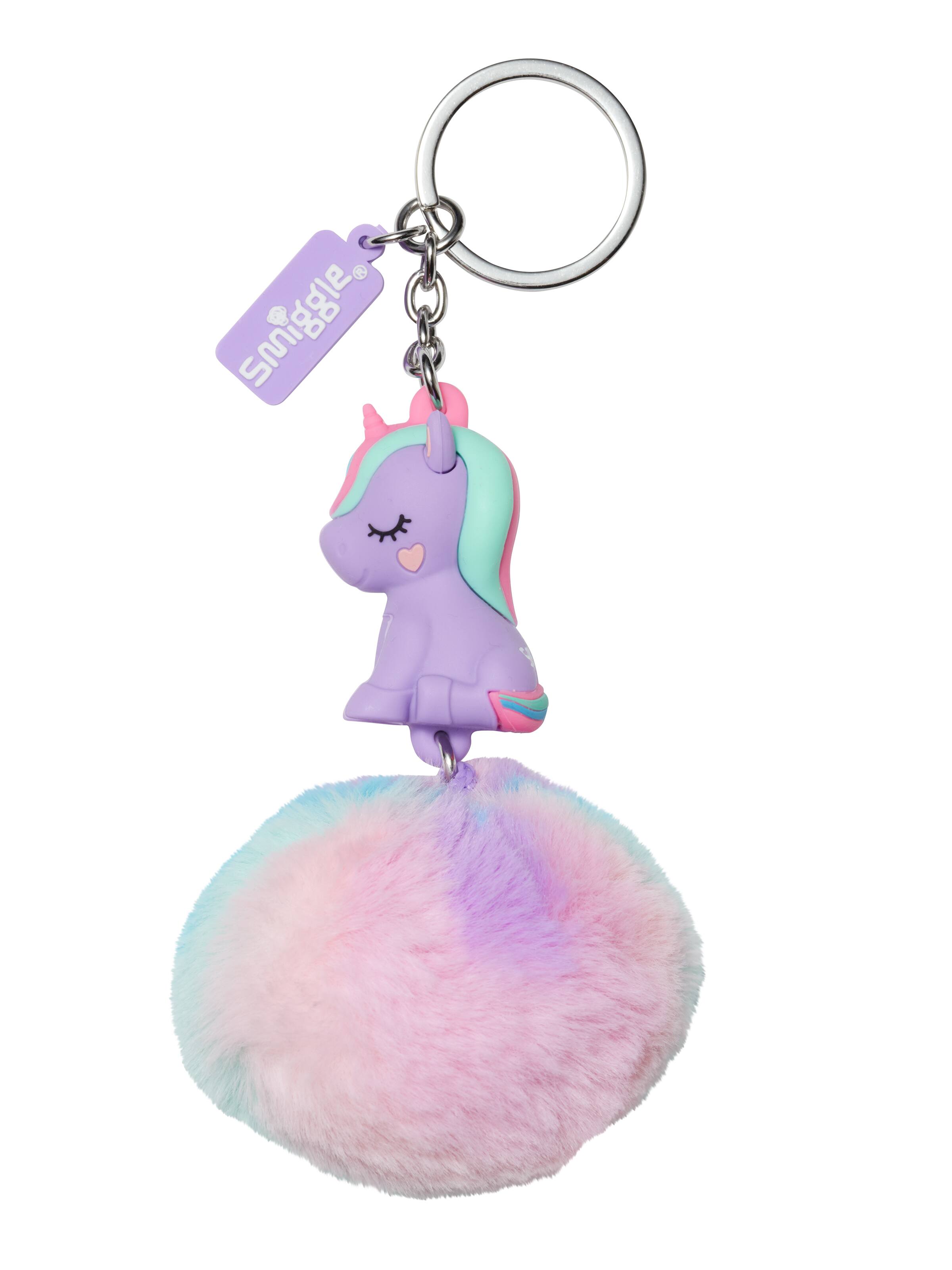 GlammasVintageShop Unicorn Pom Keychain