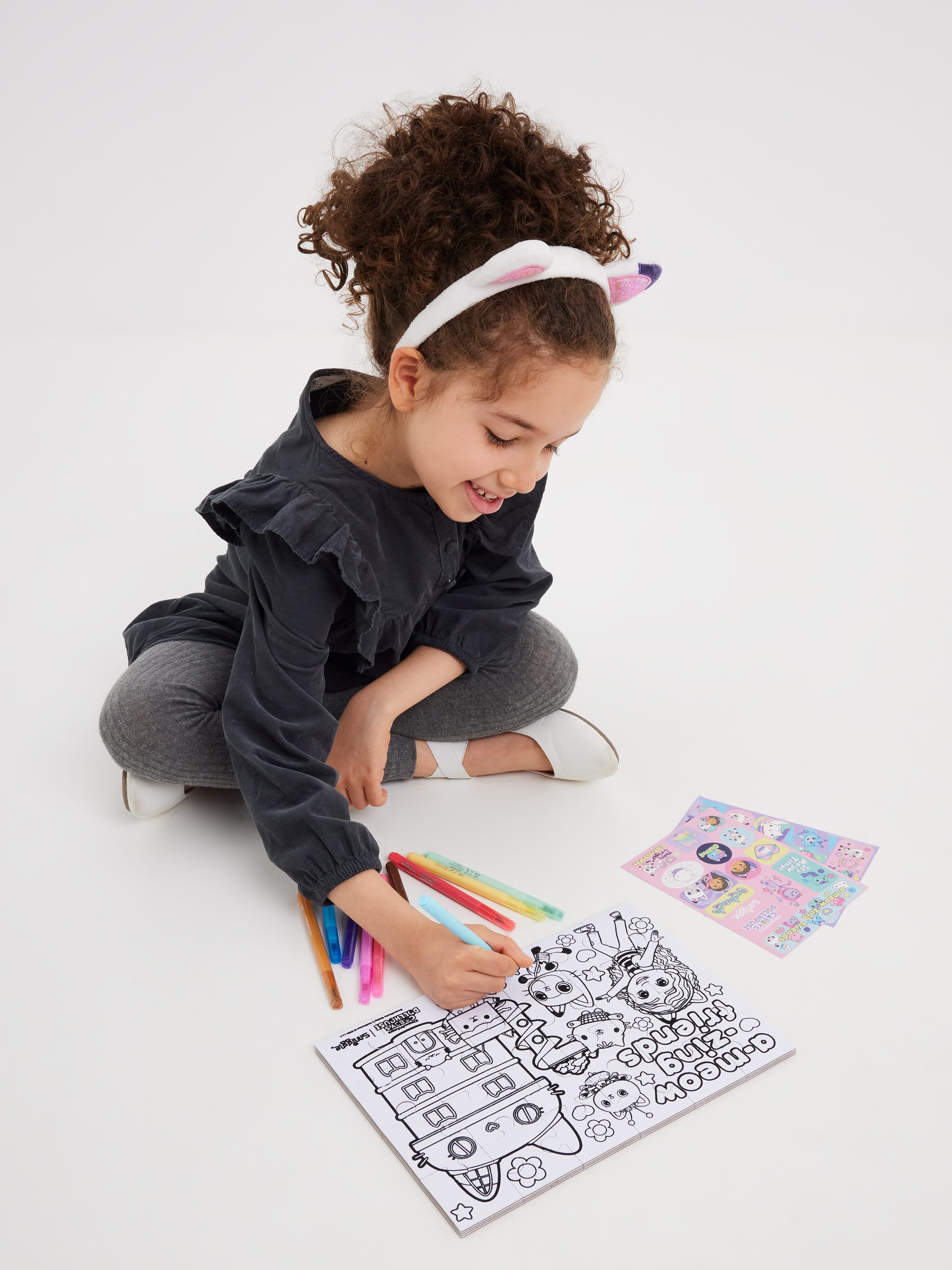 Gabby's Dollhouse Colouring Puzzle Art Set