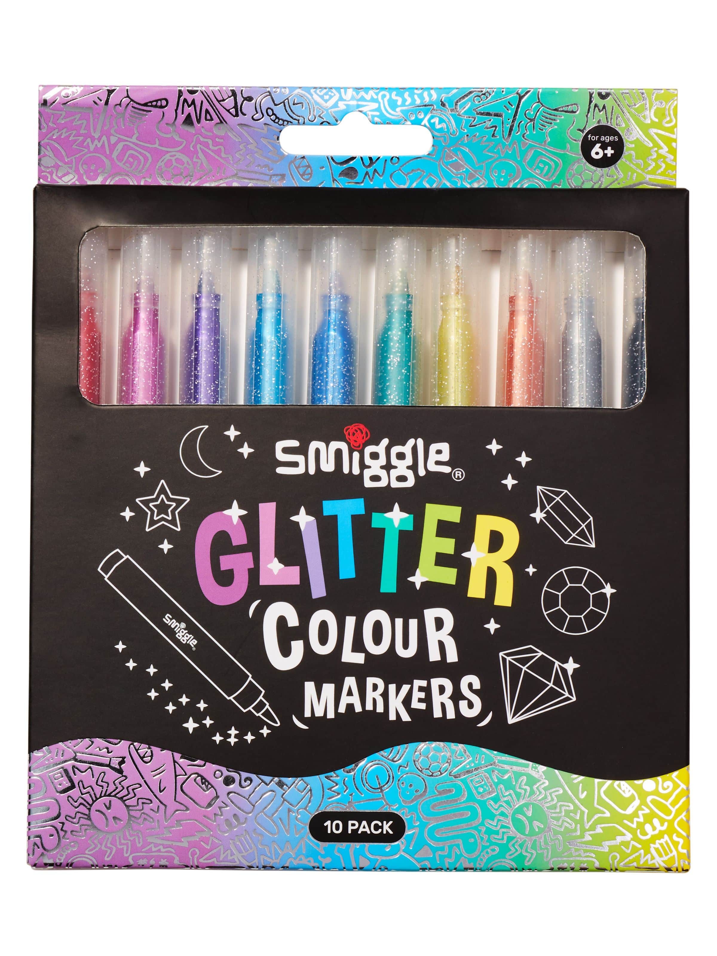 Glitter Marker Pack X10