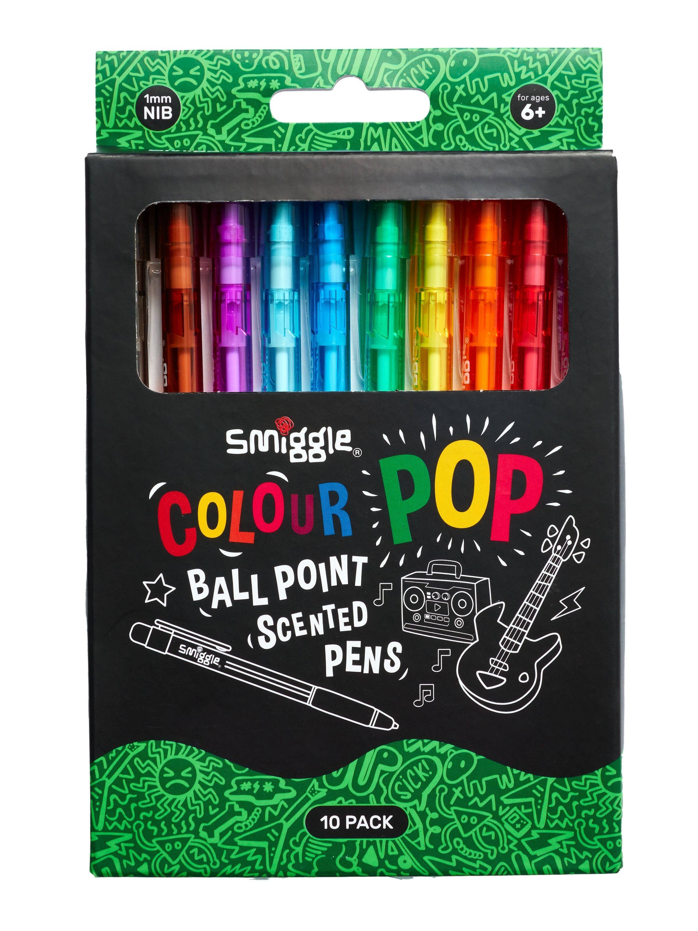 Colour Pop Ball Point Scented Pens X10