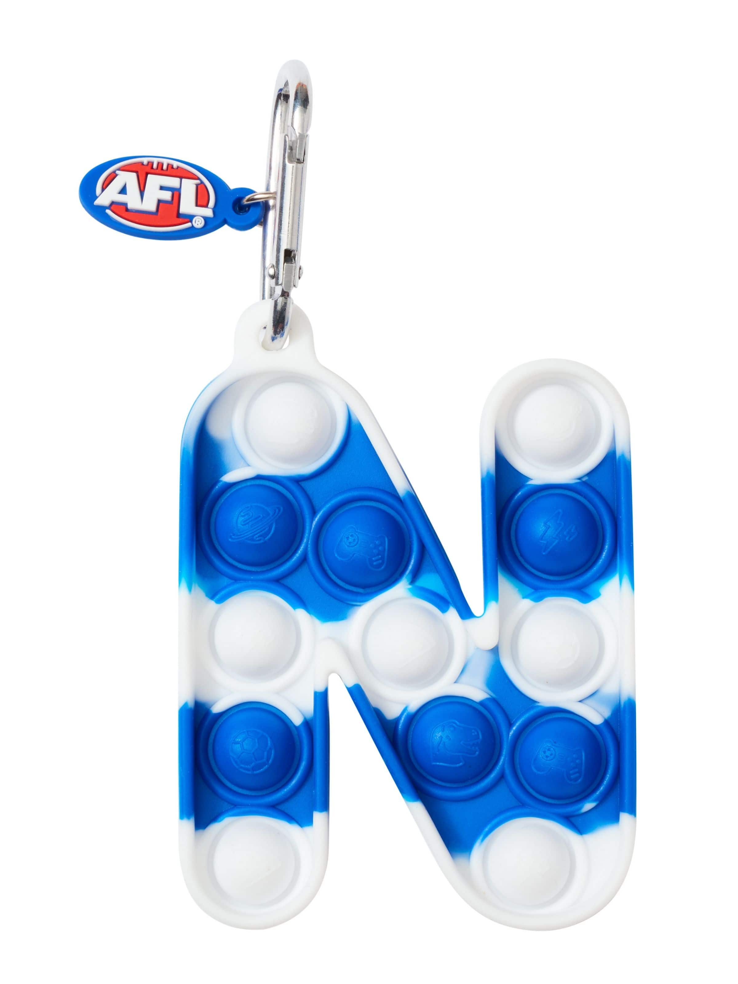 Afl North Melbourne Popem Popit Poppies Scented Alphabet Keyring Letter ...