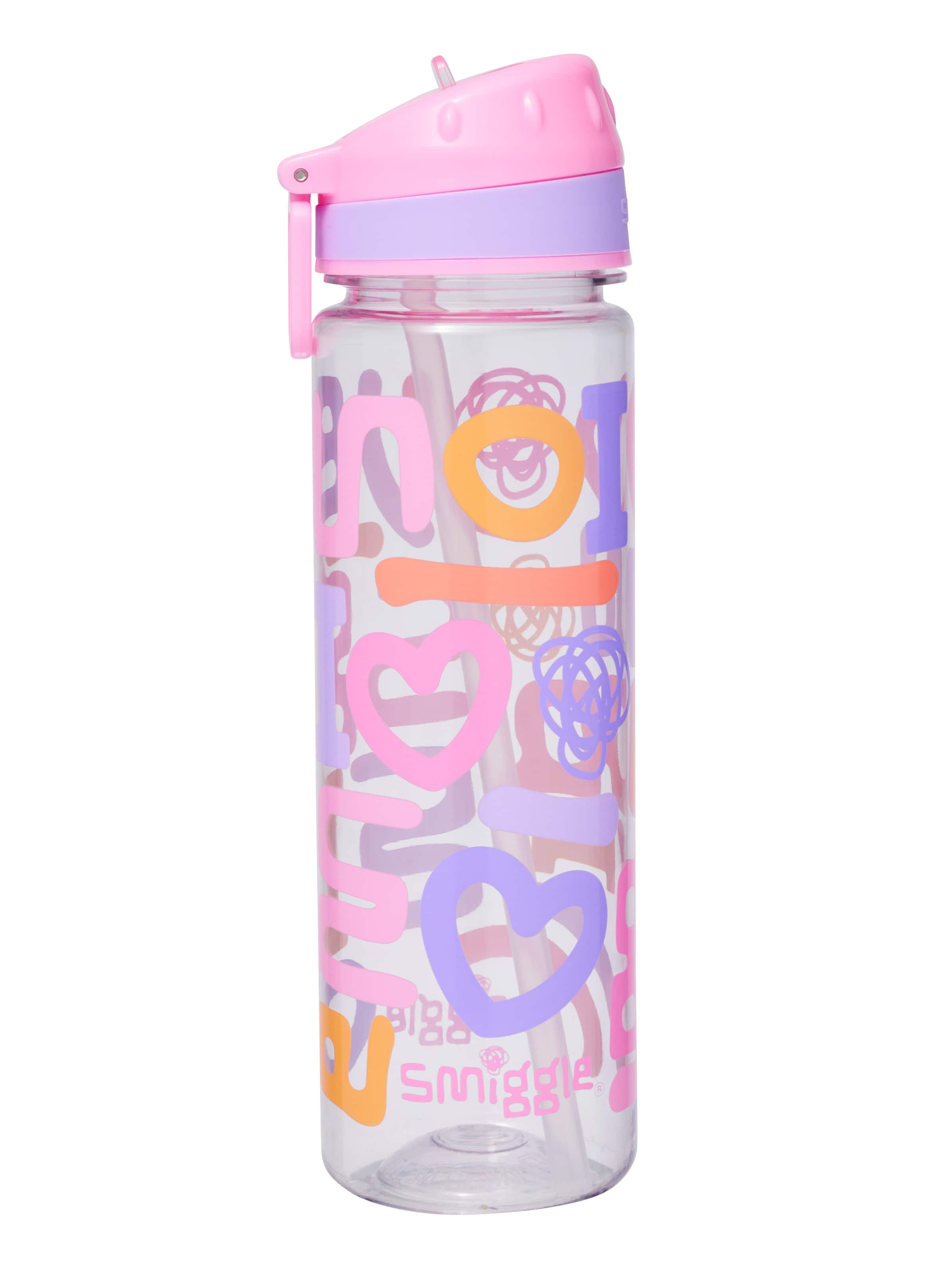 Smiggler Plastic Drink Up Bottle 650Ml Pink - Smiggle Online